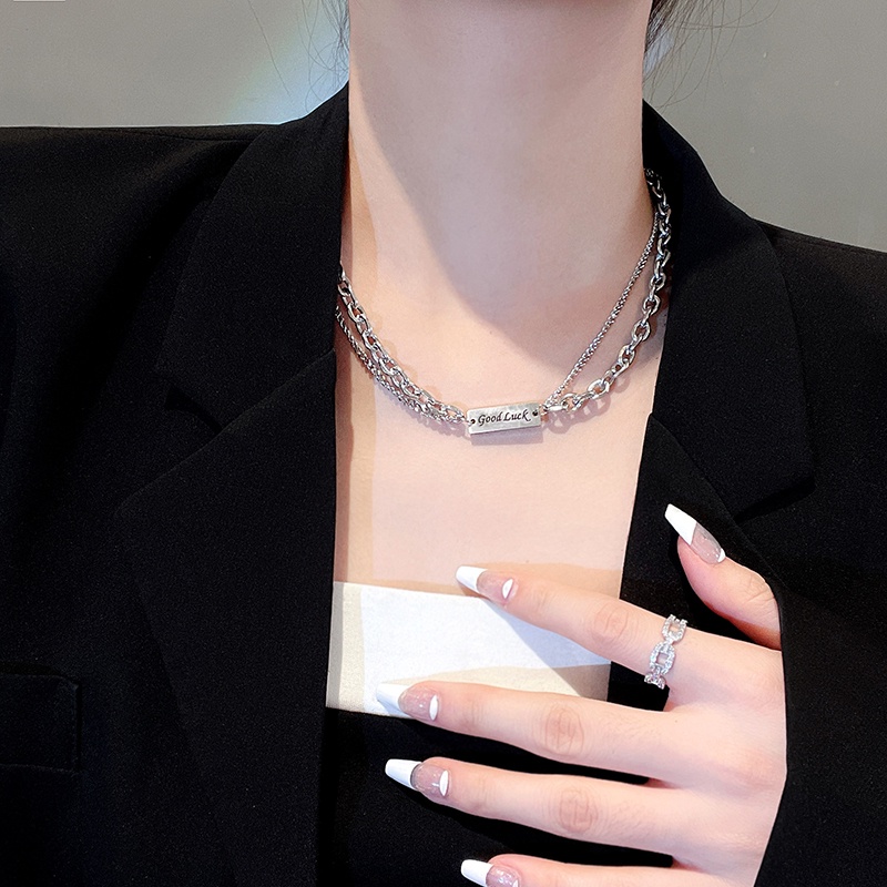 Vòng cổ Thép Titan Mặt Thánh Giá Phong Cách Hip Hop Thời Trang Đường Phố Cá Tính