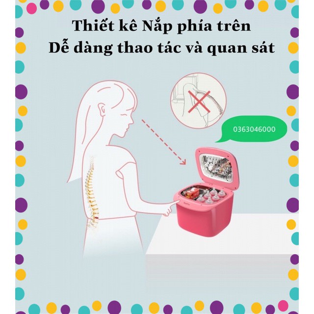 Máy tiệt trùng sấy khô bình sữa UV Baphiya, máy khử khuẩnn uv, tiệt trùng bằng tia cực tímbán chạy nhất shopee