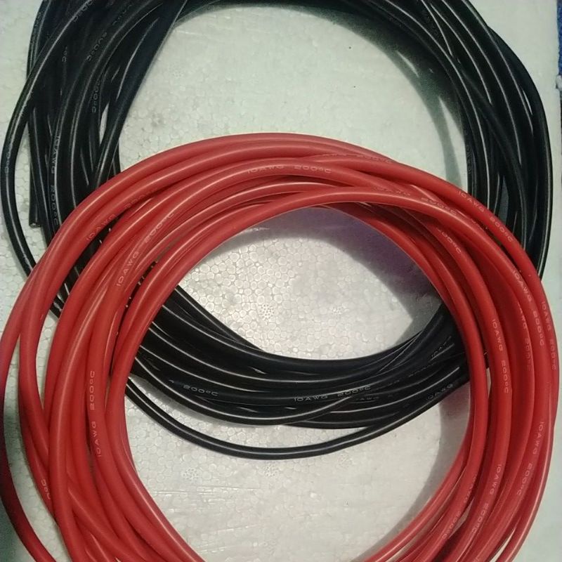 cuộn 1m dây silicon 10AWG chịu tải cao chống cháy chịu nhiệt 200°C