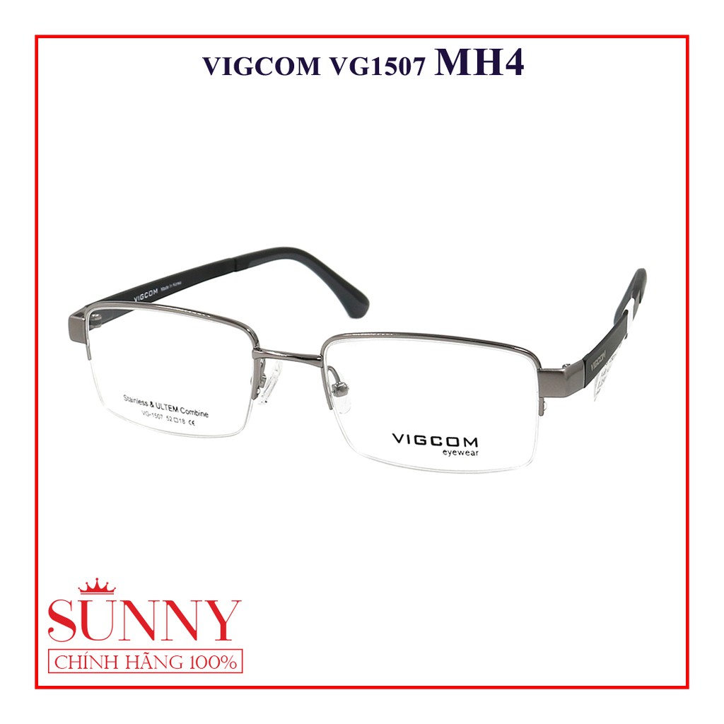 Gọng kính thời trang Vigcom VG1507 nhiều màu chính hãng, thiết kế dễ đeo bảo vệ mắt