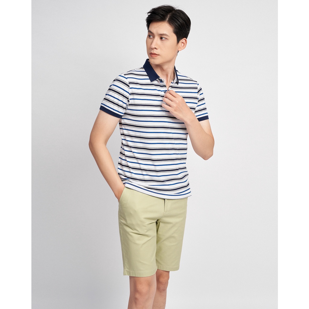 Quần short nam dáng Slim chất liệu Cotton cao cấp 1016 màu vàng chanh - Sooc nam Vulcano