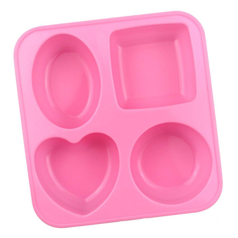 JANE Khuôn Silicone Làm Xà Phòng 3D Hình Trụ / Tròn / Trái Tim / Vuông