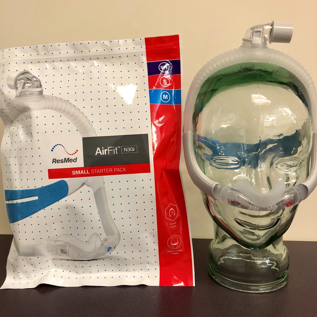 Mặt nạ thở CPAP BiPAP loại chụp mũi  ResMed Airfit N30i- Máy thở CPAP- Ảnh thật ở cuối