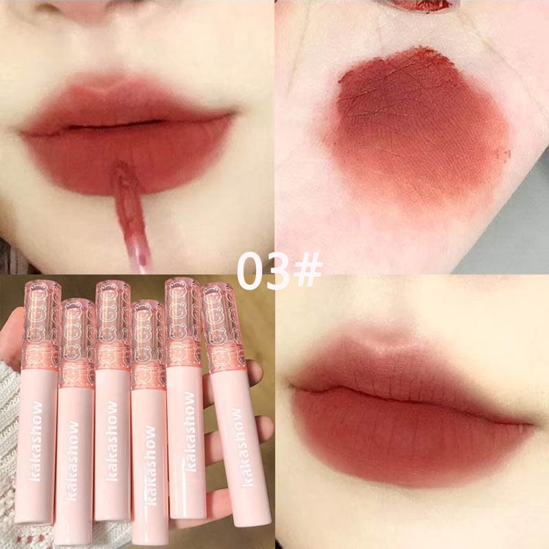 Son Môi Son Kem Lì Son Kem Son Tint KAKASHOW Màu Nhung Mượt Mà Với Kết Cấu Mờ Dễ Thoa Quyến Rũ 3g