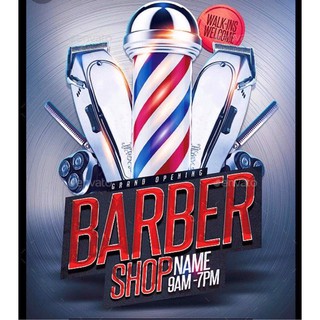 hình dán cửa kính Barber