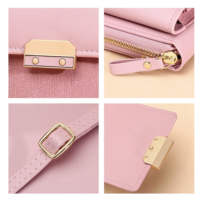 Túi Đeo Vai Đựng Điện Thoại Màu Trơn Phong Cách Hàn Quốc Dành Cho Nữ