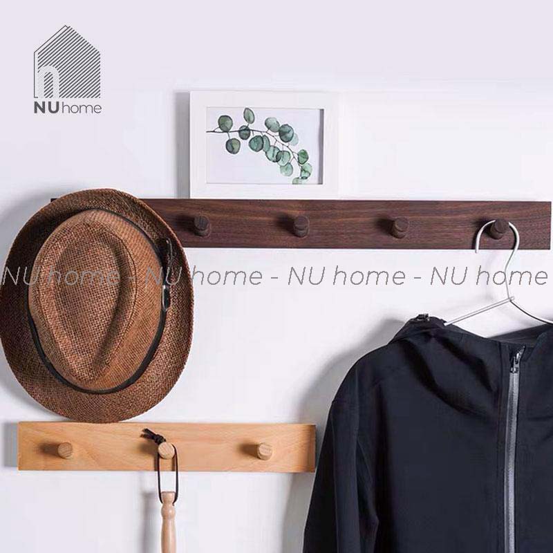nuhome.vn | Móc gỗ treo đồ - Lin, móc treo quần áo mũ nón thiết kế mộc mạc chuẩn phong cách Nhật Bản