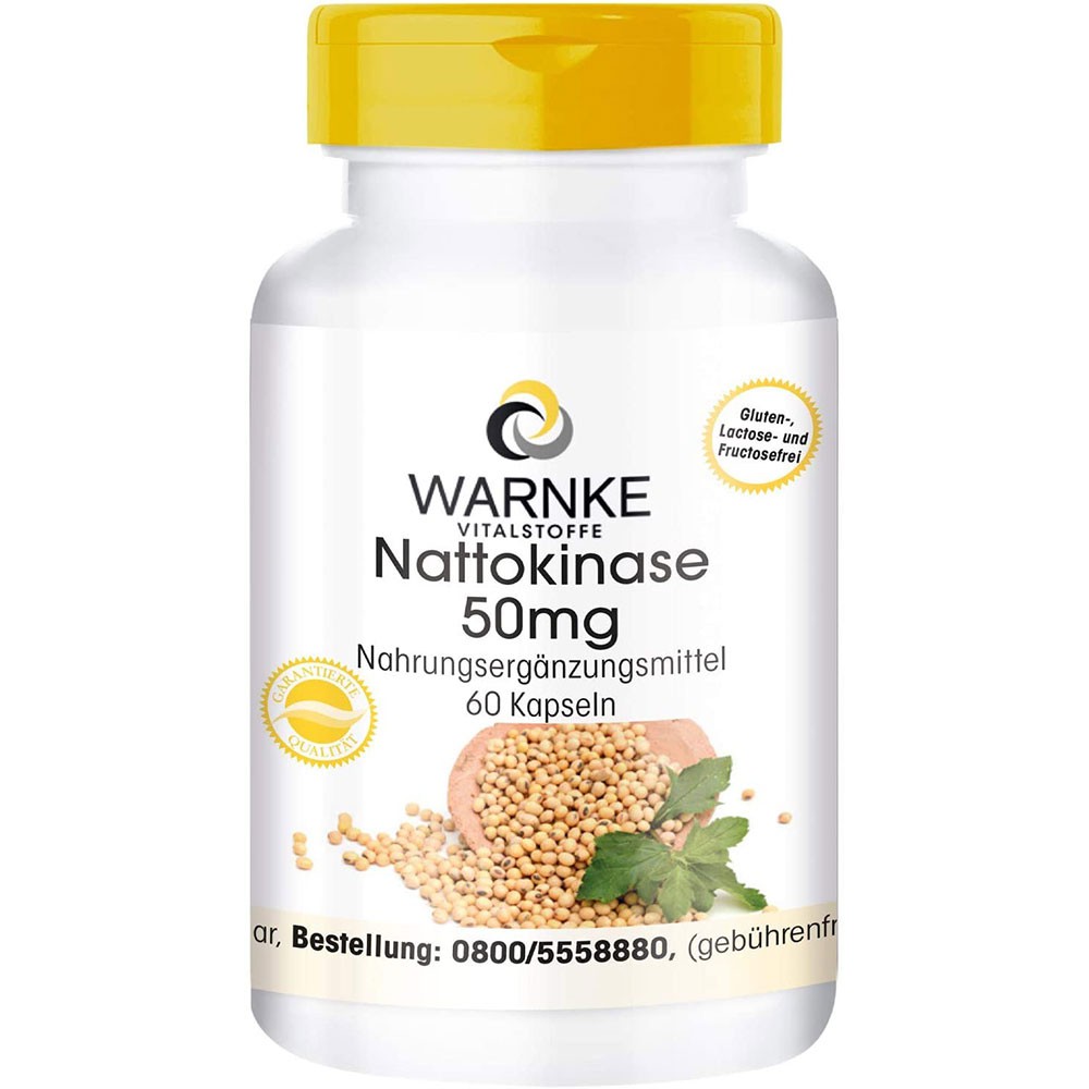 Viên uống chống đột quỵ WARNKE VITALSTOFFE Nattokinase 50 mg 60 viên