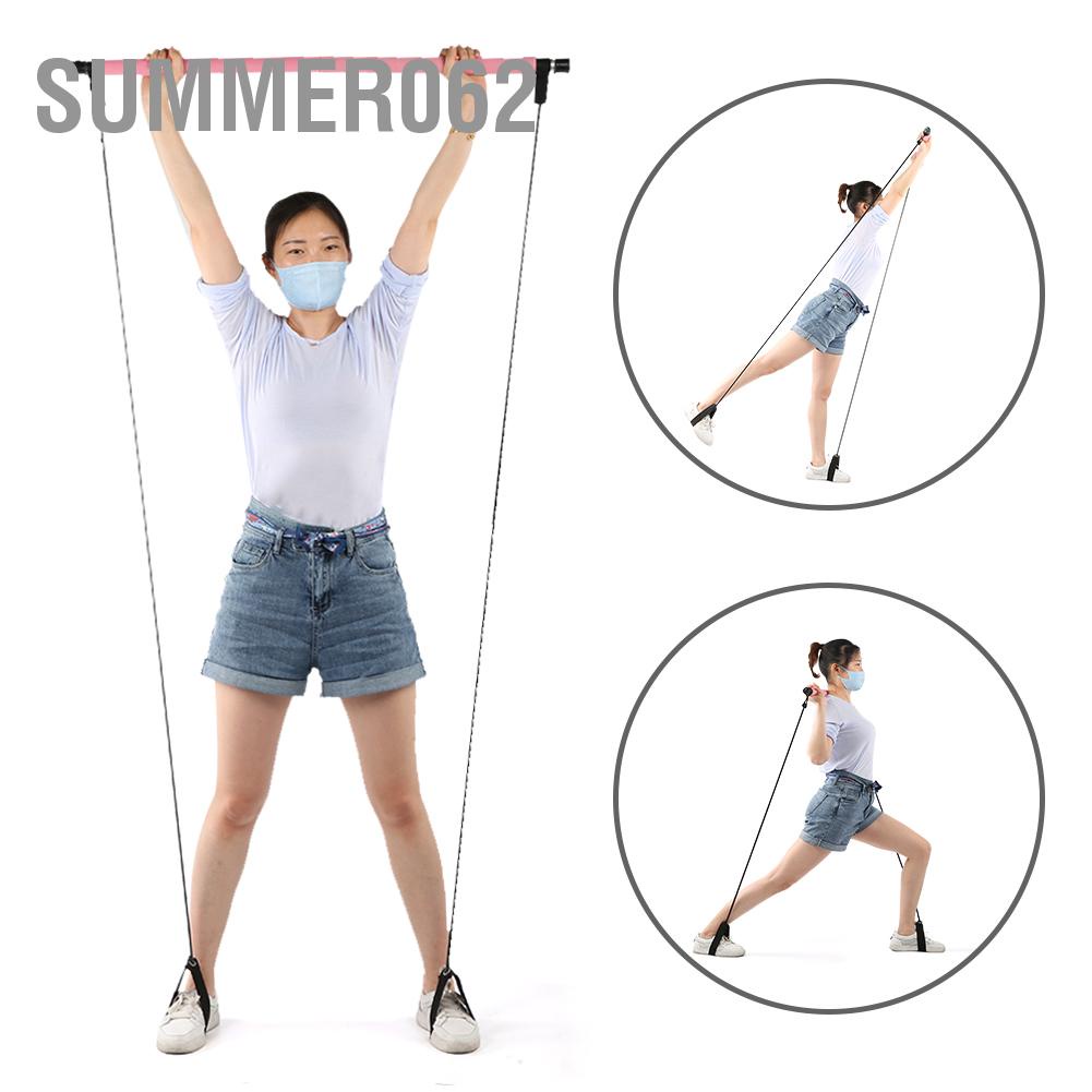 Summer062 Yoga Pulling Rope Fitness Equipment Pilates Bar Multifunction Domestic Slimming Elastic Rods Muscular Relaxation