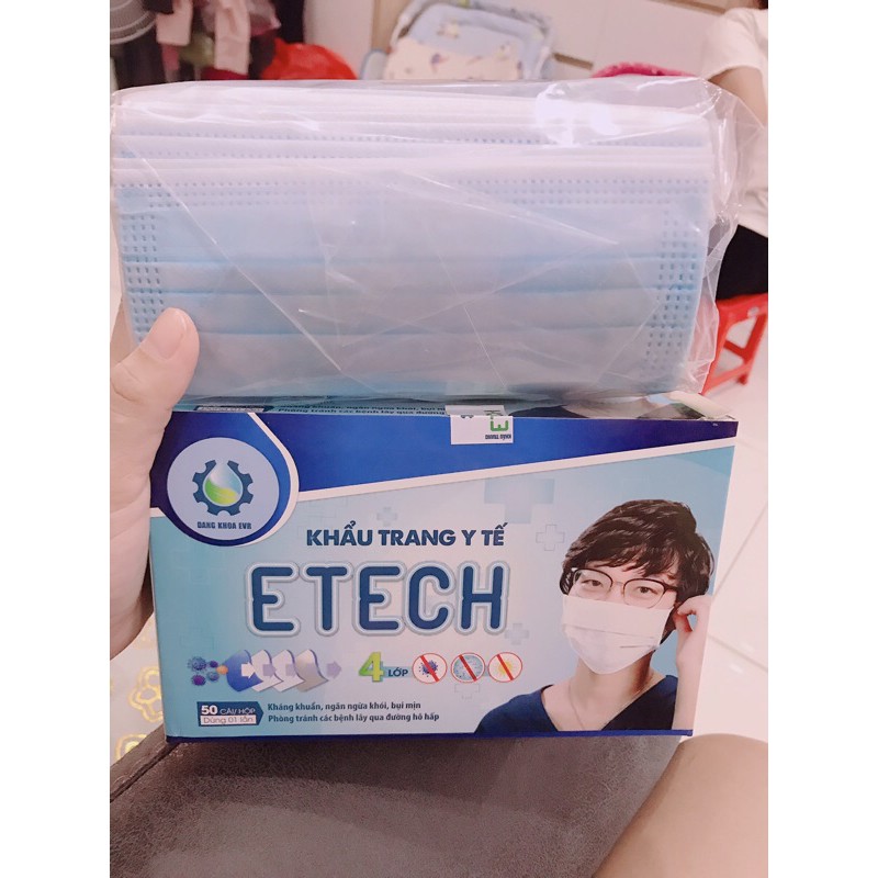 3 hộp khẩu trang ETECH ( 4 lớp )