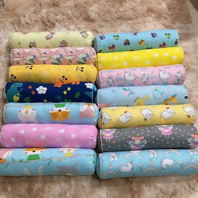 Gối ôm cho bé, gối ôm cotton cao cấp màu sắc cute thật đáng yêu .