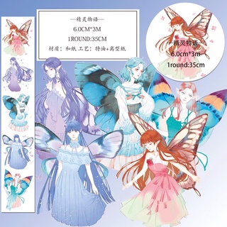 băng keo giấy washi tape thiếu nữ 1