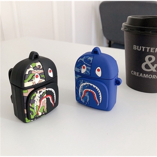 AirPods case hình con cá mập - Bape Logo