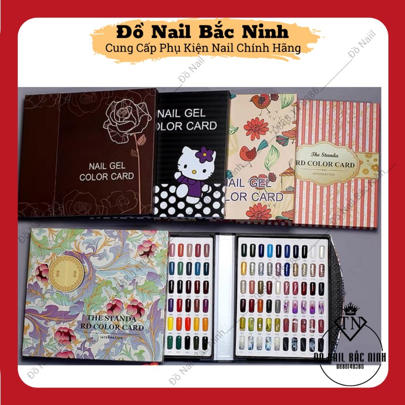 Sổ Gắn Móng Mẫu , Sổ Làm Bảng Màu Nail 120 Ô Tiện Lợi