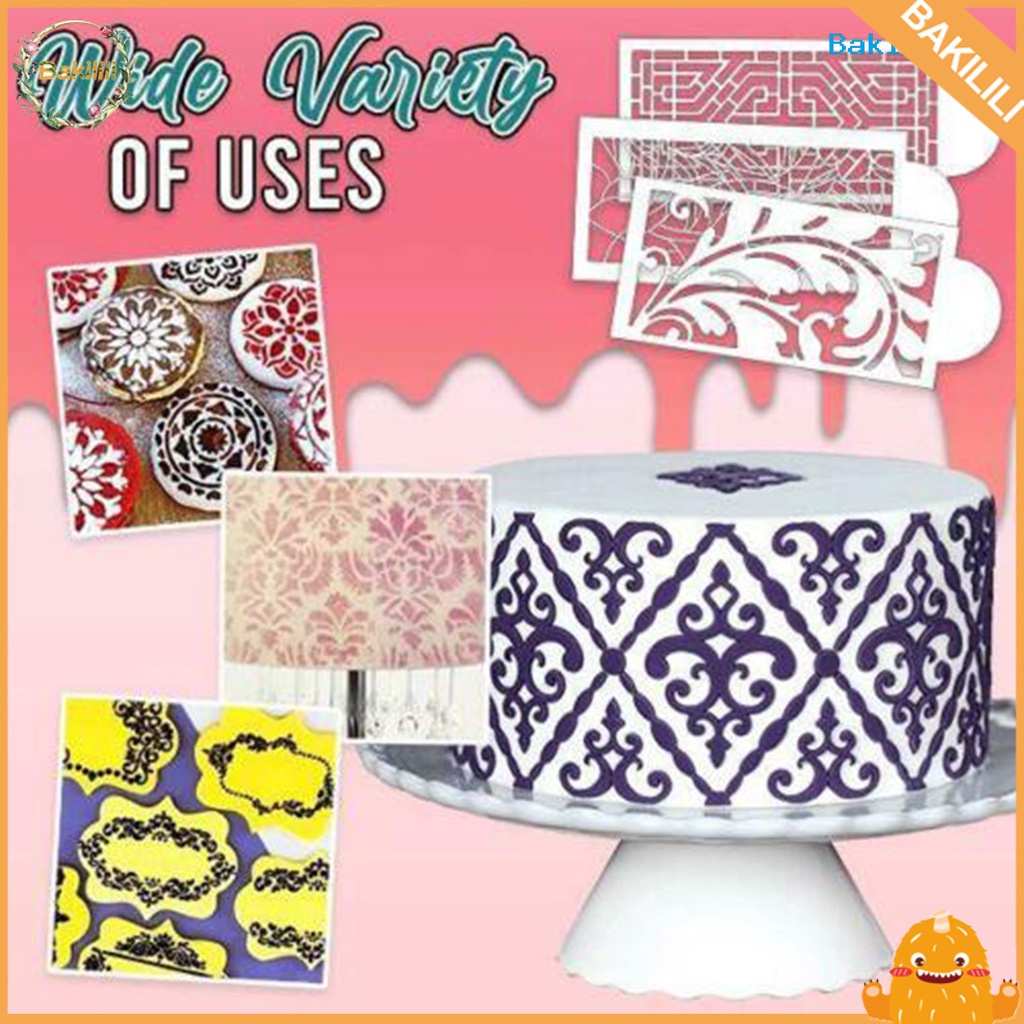 Set 10 Khuôn Trang Trí Bánh Kem Bằng Ren Siêu Bền