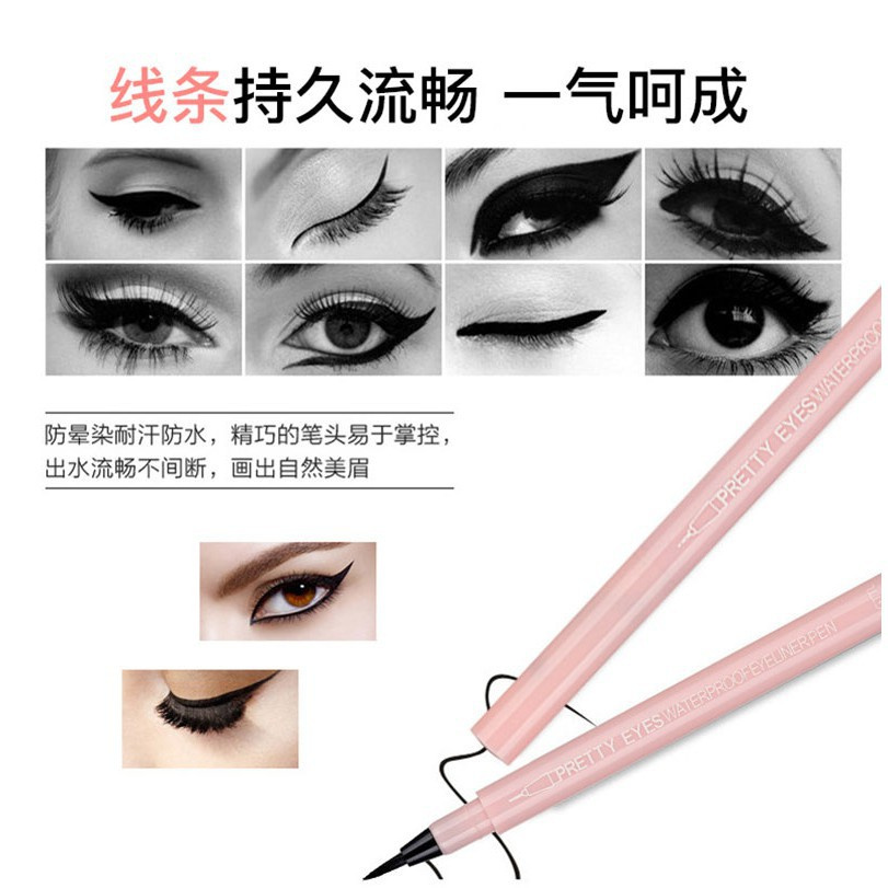 Bút Kẻ Mắt Màu Hồng Chống Thấm Nước Lâu Trôi Chuyên Dụng