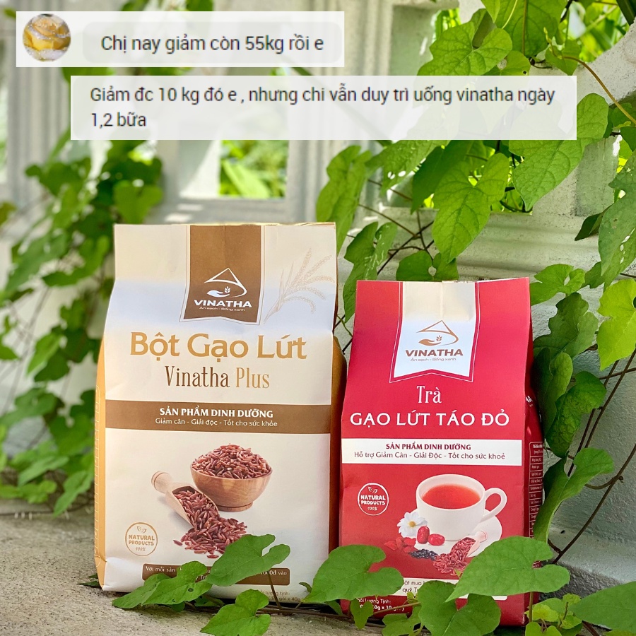 2 Set Bột Trà Gạo Lứt Ăn Kiêng Giảm Cân VIP Vinatha - 3080gr