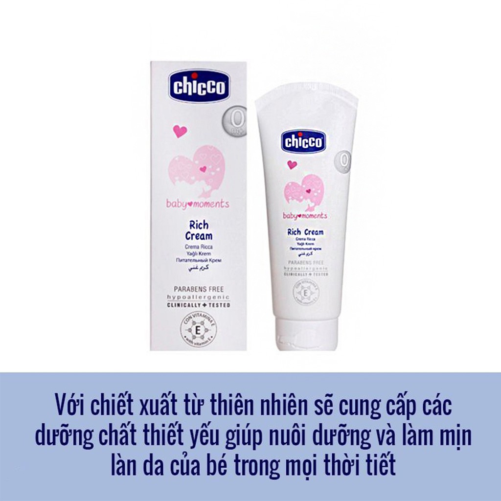 Kem Dưỡng Ẩm Omega & Vitamin E CHICCO 0M+ - Ngăn Ngừa Tình Trạng Khô Nẻ Da - Chai 100ml - Top1 Pharmacy