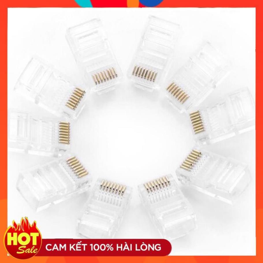 [Chính Hãng] Hộp 50 chiếc hạt mạng RJ45 cho dây cat5 chân đồng mạ vàng Ugreen 020331 - Hàng Chính Hãng