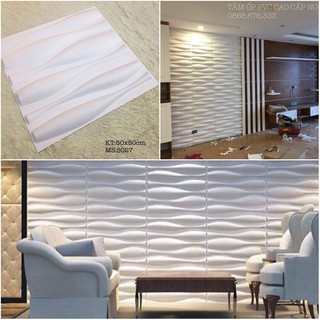 Miếng nhựa ốp tường vân sóng 3D