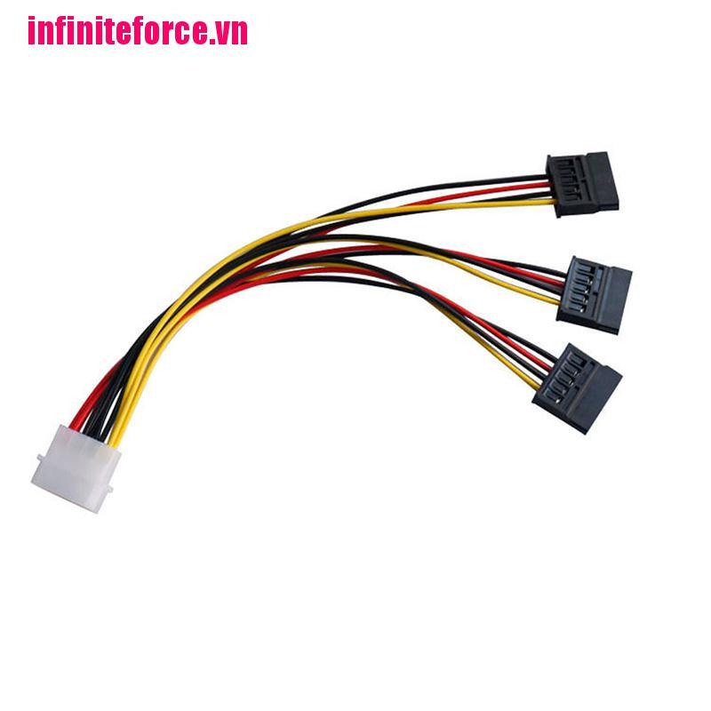Dây Cáp Nguồn Ide Molex 4-Pin Sang 3 Serial Ata