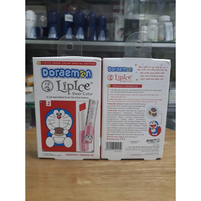 Son Dưỡng Có Màu Doraemon x LipIce Sheer Color Hồng Cam