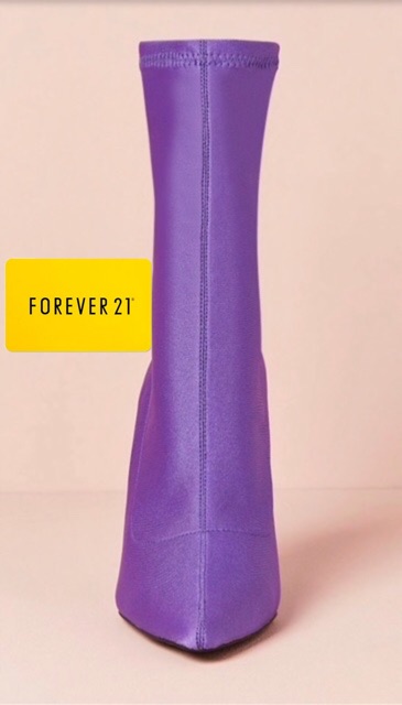 Giày boots Forever 21 chính hãng màu tím size 7