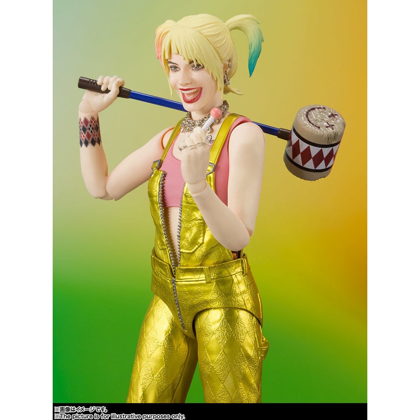 Phiên Bản Nhật Bản Bandai SHF Raptor Squad Harley Quinn Harley Quinn Vàng Jumpsuit Mô Hình Di Chuyển