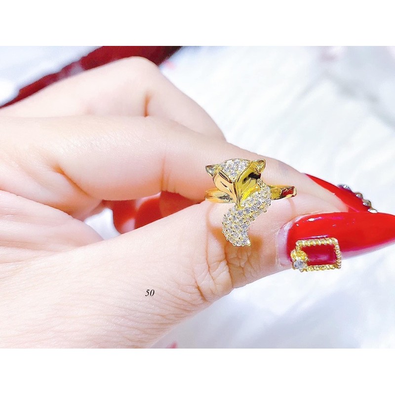 Nhẫn hồ ly vàng 10kara hàng dày dặn