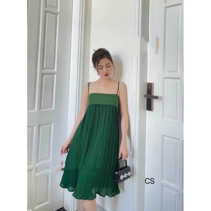 Đầm dáng dài phối bèo cột nơ lưng siêu hot kèm hình thật đủ màu