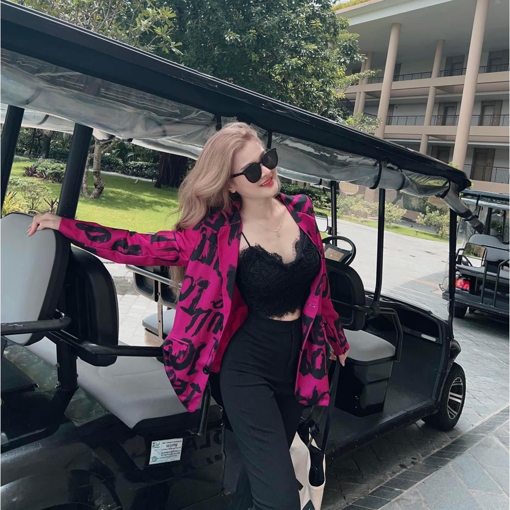 Áo blazer vest họa tiết chữ dáng thụng siêu hot TH279 | BigBuy360 - bigbuy360.vn