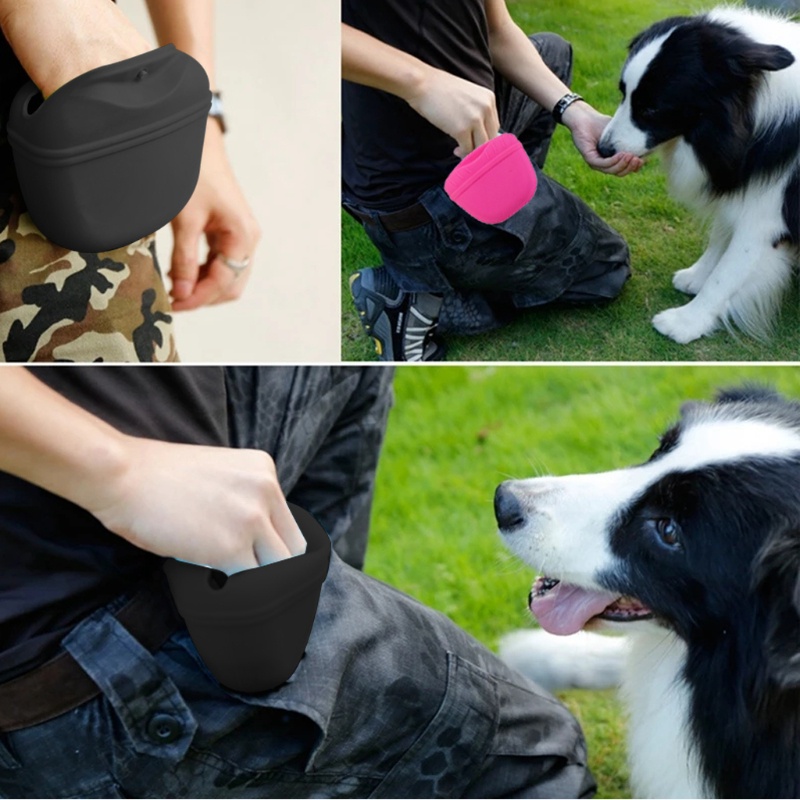 Túi Silicone Dùng Huấn Luyện Chó Có Khóa Nam Châm Và Kẹp Thắt Lưng