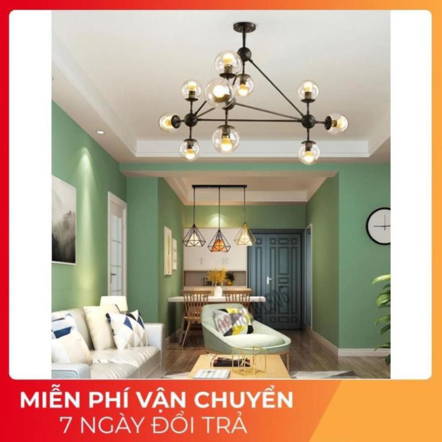 *Bảo hành 12 tháng*Đèn Chùm Phân Tử Ondric 10 bóng - Decor lighting, chùm ý 10 bóng dạng phân tử trang trí phòng khách