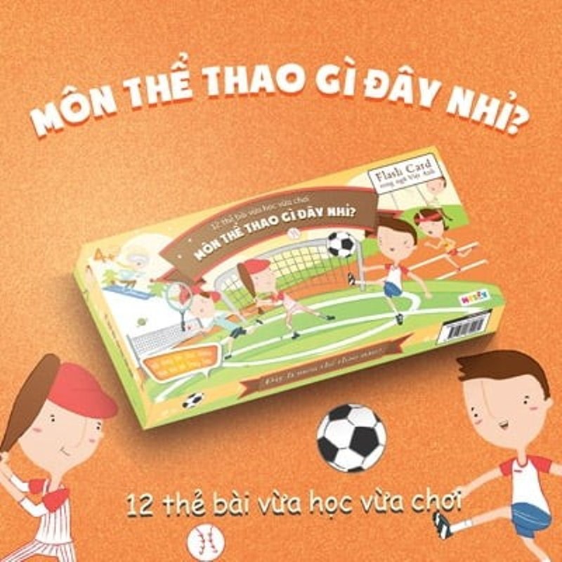 [Thanh Lý Siêu Sốc] Bộ thẻ học song ngữ chủ đề Các môn thể thao - Giúp bé yêu thích và có ý thức rèn luyện thể thao