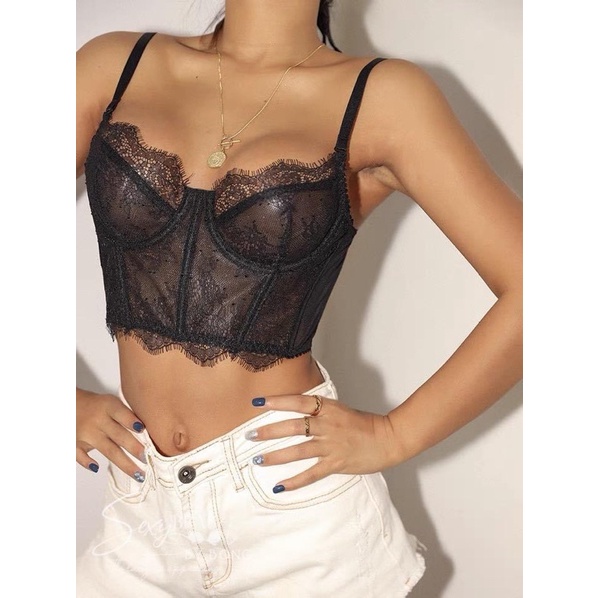 Áo bralette ren mỏng mỏng có gọng nâng ngực