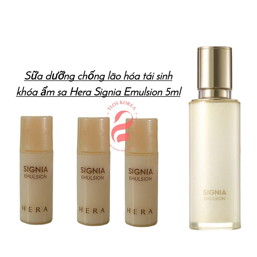 [Thanh lý date 2022.08] Hera Vàng Signia -Sữa Dưỡng Khóa ẩm/Tái Sinh/Chống Lão Láng Mịn Da - Hera Signia Emulsion 5ml