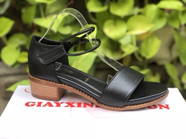 [GX524] Giày sandal quai dán gót 4p