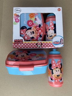 Hộp cơm kèm bình nước Minnie, Mickey . Car
