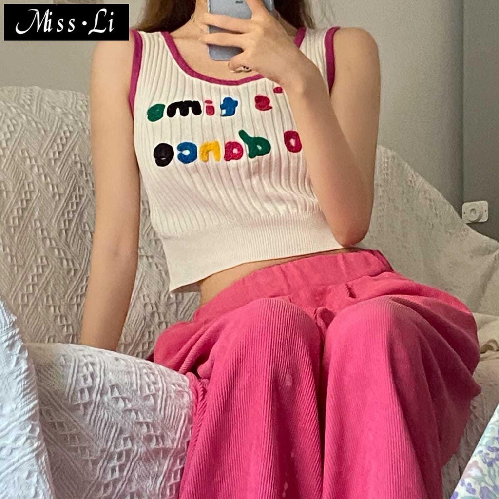 Áo Hai Dây Dệt Kim Dáng Ôm Phong Cách Hàn Quốc Mẫu Mới Thời Trang Mùa Hè 2022 Dành Cho Bạn Nữ