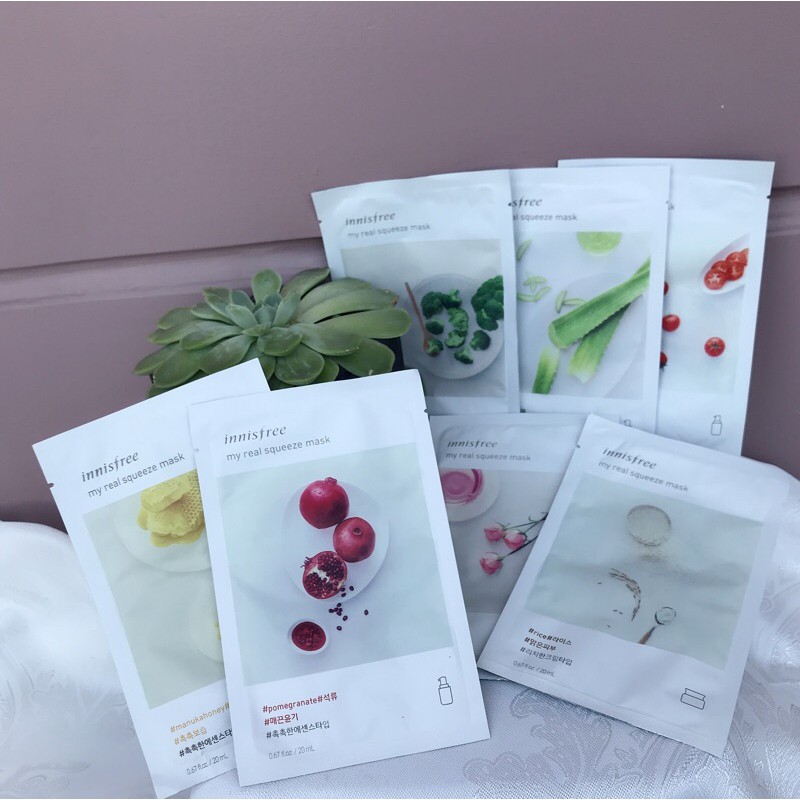 [ Free ship] 🌸🌸Mặt Nạ Innisfree It’s Real Squeeze phiên bản mới🌸🌸 mua 10 tặng 1 khuyến mãi khai trương shop