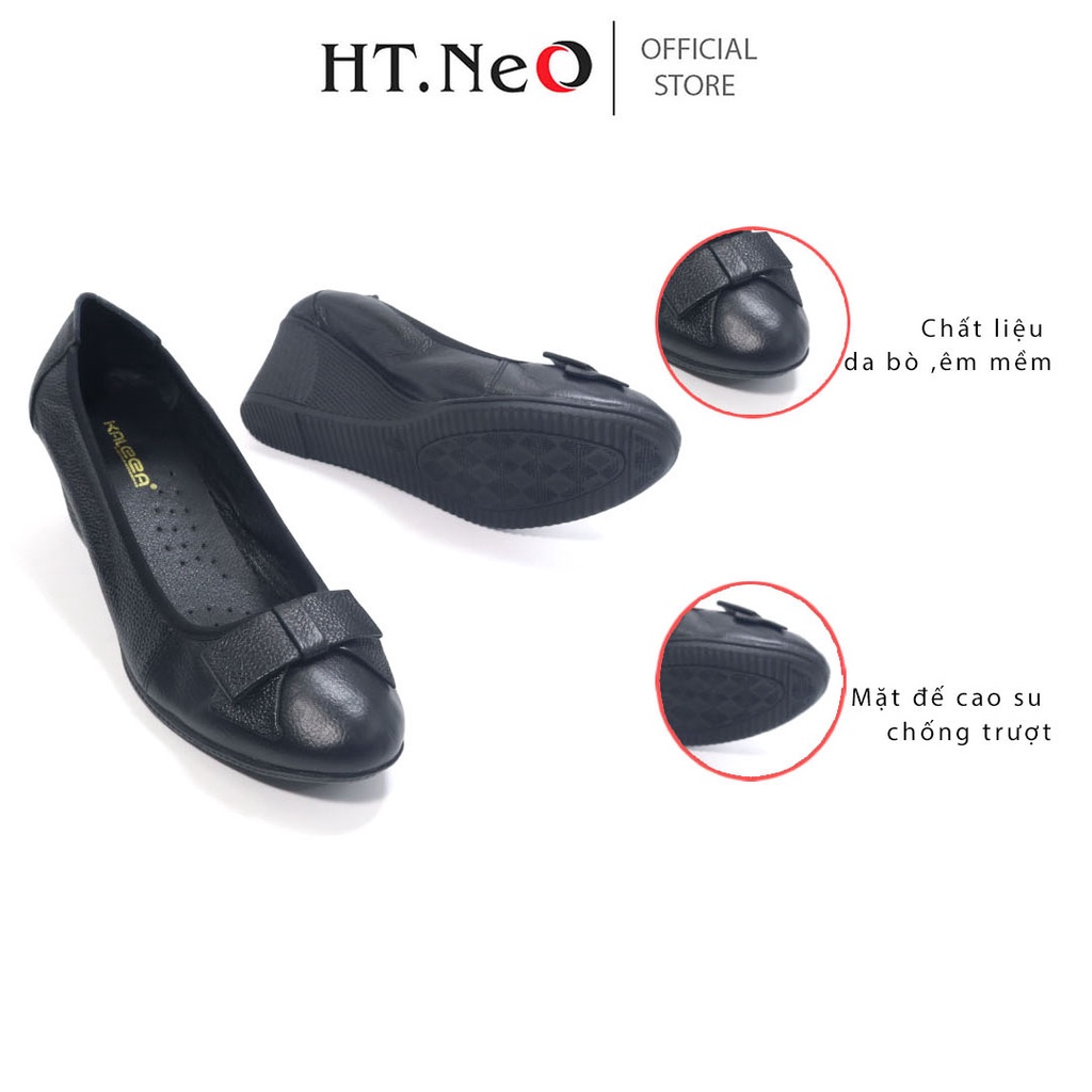Giày da nữ - Giày da nữ đế xuồng HT.NEO da bò thật ,thiết kế đơn giản ,lịch sự ,đi êm chân ,thoải mái GX05