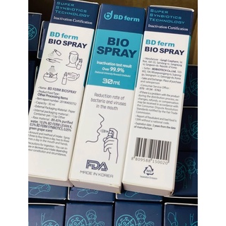 Xịt họng sinh học BDFERM BIO SPRAY 30ml