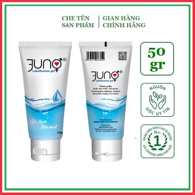 Gel bôi trơn cao cấp  tinh chất gốc nước mát lạnh JUNO 50gr