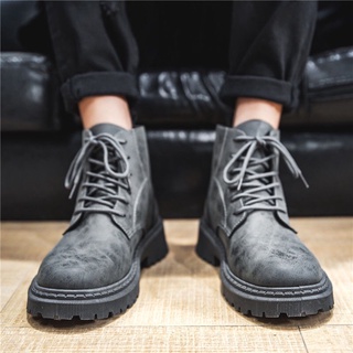 Boot Nam Cao Cổ Da Lộn