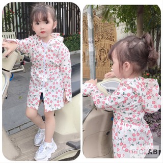 ÁO CHỐNG NẮNG CHO BÉ GÁI CHẤT THÔ THÁI DÀY DẶN SIZE 12-24KG
