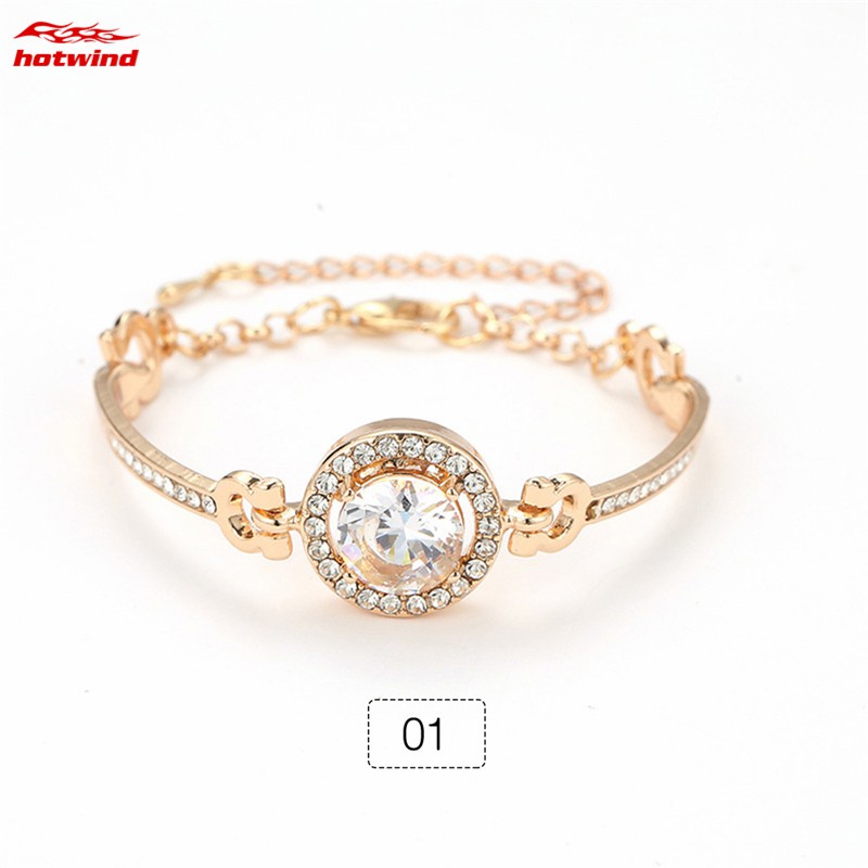 Vòng đeo tay đính đá phong cách thanh lịch cho nữ