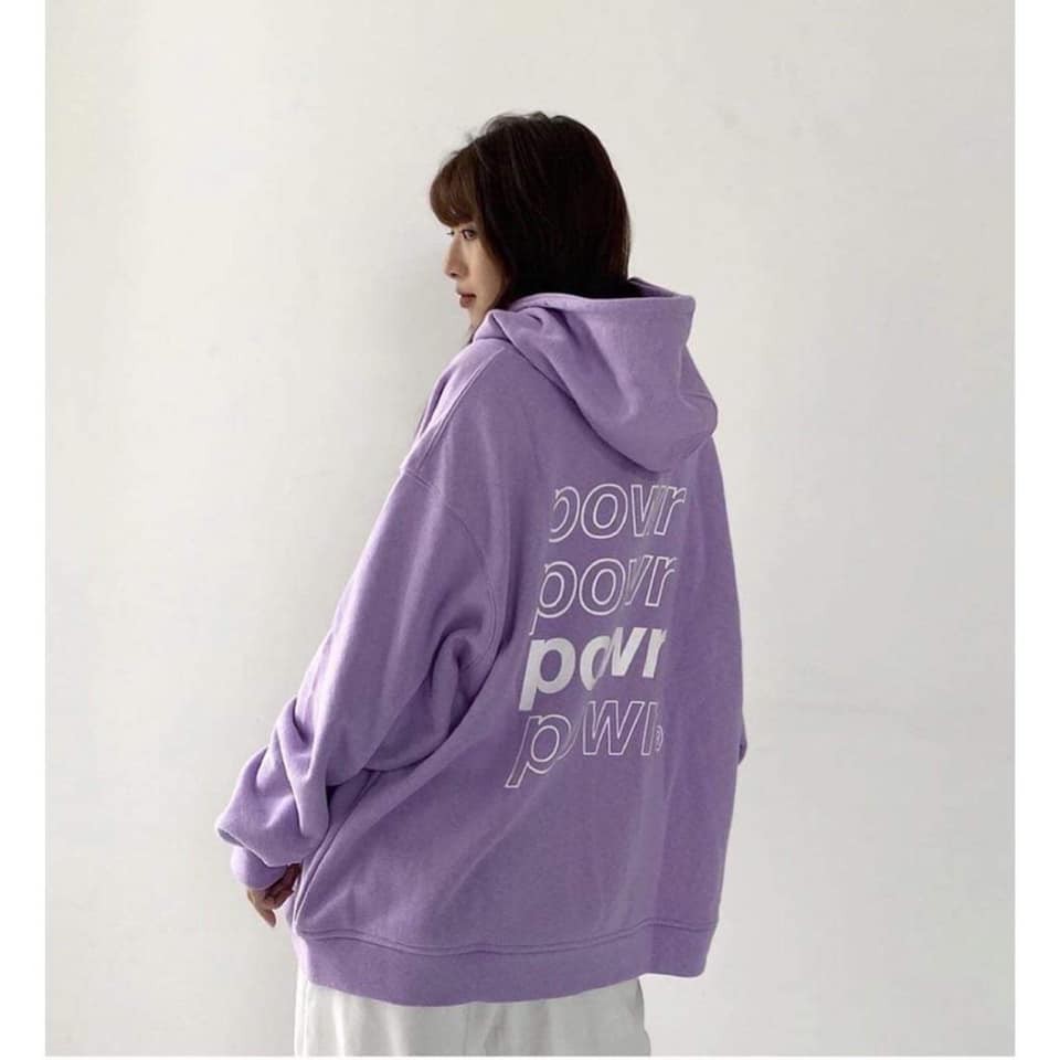 [SIÊU XINH]  Áo khoác hoodie nỉ bông POWR ulzzang đôi nam nữ form rộng dây kéo zip dày giá rẻ đẹp (Sỉ từ 5sp bấ | BigBuy360 - bigbuy360.vn