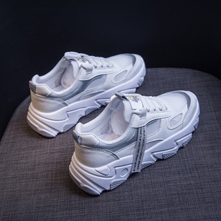 Giày nữ giày thể thao đế cao Minina Y86 chất liệu da PU và lưới thoáng khí cao cấp