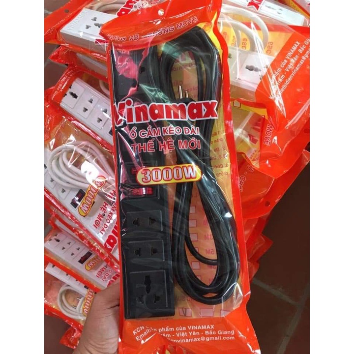 Ổ cắm có dây kéo dài 6 lỗ đa năng,chịu tải cao, có công tắc Vinamax
