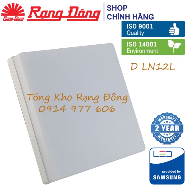 Đèn LED Ốp trần Đổi 3 màu, Rạng Đông 18W Փ220, ChipLED Samsung, Korea. Model: D LN12L 22x22,/18W, D LN12L 220/18W